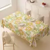 2026 Novo Estilo Toalha de Mesa Floral Fresca Impermeável à Prova de Óleo Isolante Térmico Resistente ao Desgaste Lavável Toalha de Mesa Floral de Luxo Leve para Mesa Longa