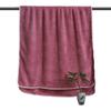 Toalla de Baño Absorbente de Poliéster Terciopelo Coral Liso Cuadros Auspiciosos Toalla Grande Toalla Facial Suave Regalo Logo Bordado Mayoreo