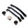 Directo de Fábrica Moderno Simple Combinación Manija Negra Jane Europa Dorado Zapatero Manija de Puerta de Armario Herrajes para Muebles