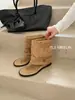 Sandalias de Dedo con Plataforma Interna para Mujer, Nuevas Sandalias de Verano 2026, Botas de Media Pantorrilla Adelgazantes para Combinar con Faldas, Botines de Gamuza