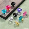 Jalador de Diamante de Cristal Colorido para Cajón Manija Transparente para Puerta Cajón de Gabinete Manija para Puerta de Gabinete Manija Acrílica Manija de Plástico