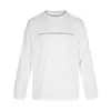 Camiseta de manga larga con estampado de letras estilo americano simple para hombre y mujer, top suelto y fino protector solar para otoño 2026