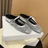 796-19 Zapatos planos sin talón de punta cuadrada tejidos huecos transpirables con plataforma interior para mujer, zapatos planos de una sola tira, zapatos de talla grande transfronterizos