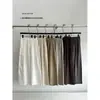 Pantalones Casuales de Pierna Ancha Rectos Ajustados con Cordón, Estilo Perezoso Simple Versátil Adelgazantes para Mujer Verano 2026 260115