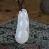 Colgante Calcedonia Hielo Guanyin Buda Hebilla Justa Pixiu Frijol Fu Trébol de Cuatro Hojas Colgante Pulsera de Jade Venta al por Mayor