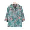 Camisa de Chifón Estampada para Mujeres Mayores Top de Media Manga para Mujer Ropa de Abuela Ropa de Primavera Ropa de Verano para Señora Mayor