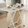 Mesa de Comedor Plegable para Apartamentos Pequeños, Mesa de Comedor Económica, Mesa Pequeña, Mesa de Estudio Sencilla, Portátil para Dormitorio, Cocina, Habitación de Alquiler