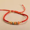 Pulsera de cuerda de cinco colores del Festival del Bote del Dragón pulsera de cuerda trenzada para niños artículo pequeño puesto de feria de atracciones del Festival del Mayo puesto de feria del templo puesto del mercado nocturno transmisión en vivo