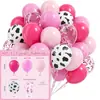 Venta Caliente Transfronteriza de 12 pulgadas Set de Globos Temáticos Impresos de 40 Piezas Paquete de Globos Decoración Festiva con Patrón de Vaca Engrosado