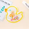 Bolsa Transparente de Pato Lindo Ins Animal de Dibujos Animados Forma Especial Bolsa con Cierre Cremallera Dulces Pasador Oso Bolsa de Empaque para Comida de Mascotas