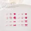 Joias para Nail Art Coração Fita Laço Flor Rasteirinhas Coração de Pêssego Cor de Pele Resina Decoração de Unha Usável 50 Peças