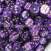 Dados de Mahjong de Resina Ecológica Morado Multicolor, Dados Numerados, Accesorios de Juego, Dados para Contar Puntos de Vida