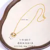 Tienda de Oro Mismo Estilo Arena Dorada Cadena para Clavícula con Diamantes Completos Gato Kt para Mujer, Anillo de Lazo, Cadena para Clavícula Versátil Única Linda de Dibujos Animados