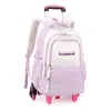Mochila escolar con ruedas para niños de 3.º a 6.º grado, ideal para estudiantes de primaria y secundaria. Mochila de gran capacidad para subir escaleras.