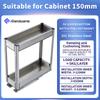 Cesta de Almacenamiento de Acero Inoxidable para Cocina Extraíble de Cocina