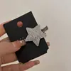 Grampo de Cabelo Estrela com Strass Super Brilhante Toque de Luxo Leve Sentido de Alto Padrão Presilha para Franja Presilha Lateral Grampo de Cabelo Metalizado com Strass Completo Acessórios de Cabelo