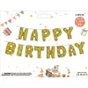 Globos de letras de cumpleaños al por mayor de 16 pulgadas feliz cumpleaños decoración de cumpleaños infantil artículos de decoración de papel de aluminio