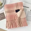 Bufanda de Mujer para Otoño e Invierno 2026, Cuadros Doble Cara, Estilo Coreano, Engrosada, Chal Estilo Británico, Tacto de Alta Gama, Bufanda Cálida para el Cuello