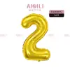 Globos Digitales de Película de Aluminio de 16 pulgadas Dorado Brillante Plata Fiesta Festiva Bar Ktv Decoraciones de Arreglo de Cumpleaños Globos