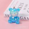 Llavero colgante decoración oso de dibujos animados resina oso violento colorido accesorios lindos creativos oso galvanizado pequeño regalo