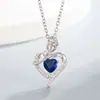Mais Vendido Transfronteiriço 12 Tipos de Pingentes de Flor Rosa Diamante Coração Formato Moda Europeia e Americana Colares Femininos Presente Dia das Mães