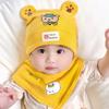 Chapéu de bebê urso de desenho animado primavera e outono 3-6-12 meses de idade masculino e feminino bebê pulôver chapéu algodão bonito chapéu de pneu de dormir
