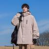 Jaqueta Externa Moderna Estilo Americano para Casal Outono Novo Soft Shell À Prova de Vento Solta Casual Jaqueta de Montanhismo Casaco