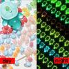 Explosões luminosas pequenas tartarugas unhas decoração tridimensional gelo transparente cor misturada bonito animal de estimação tartaruga unhas decorações atacado
