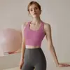 Sujetador Deportivo de Tirante Ancho para Mujer, Ropa Exterior de Fitness Una Pieza con Almohadillas en el Pecho, Camiseta sin Mangas de Yoga, Camiseta sin Mangas de Yoga con Almohadillas Integradas en el Pecho
