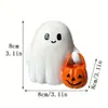 Adornos de Fantasma Pequeño de Halloween Transfronterizos Decoración Creativa para el Hogar Lindos Adornos de Fantasma para Escritorio Manualidades de Resina