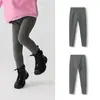 Leggings Balabala Forrados com Fleece para Meninas Mais Velhas, Calças Quentes para Outono e Inverno, Calças Longas Elásticas Estilosas e Modernas