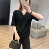 Elegante [Alta Qualidade] Conjunto Acetato Emagrecedor para o Verão: Calça Fresca e Emagrecedora 9/10 com Blusa de Renda de Manga Curta