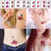 Adesivos de Tatuagem Colorida Latina à Prova d'Água para Mulheres Borboleta de Longa Duração Estilo Semi-Permanente de Alta Qualidade Letras Inglesas Frescas para Meninas