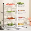 Estante de preparación de alimentos de encimera multicapa, herramienta de almacenamiento de bandeja de ingredientes multifuncional, estante de alimentos para el hogar, organizador de bandeja de preparación de alimentos para cocina