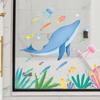 Nuevas pegatinas de pared autoadhesivas de PVC LD63003 de dibujos animados mundo submarino ballena coral medusa decoración de baño