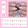 Comércio Exterior Use Armadura Senso Avançado Simples Francês Borda Branca Nail Art Pó Puro Através Nail Art Vestível Unha Postiça Patch