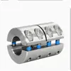 Acero Inoxidable Co-Direccional Tornillo Tipo Hendidura Acoplamiento de Dos Piezas Abrazadera Rígida Conector Recto