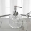 Garrafa de Vidro Transparente 200ml para Casa Hotel Banheiro Dispenser de Sabonete Líquido Garrafa Vazia Item de Decoração Leve de Luxo