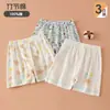Pantalones Cortos de Bambú y Algodón Finos de Tres Cuartos para Niños Verano Transpirables Holgados para Casa Pantalones para Dormir Leggings para Bebé