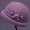 Chapéu de outono e inverno com veludo extra quente para mães de meia-idade e idosos, mulheres, avós, senhoras idosas, proteção contra o frio, proteção para as orelhas, chapéu de lã tricotado