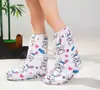 Cubrezapatos Desechables para Lluvia Espesados Tubo Medio Alto Largo Rafting Viaje Granja Impermeable Antipolvo Plástico Pe Resistente al Desgaste