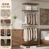 Arara de metal estilo japonês com 60cm de profundidade para instalação, guarda-roupa aberto autoportante, closet, prateleira montada, rack de armazenamento para guarda-roupa