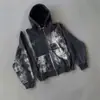 Sudadera con capucha y múltiples cremalleras de estilo ins transfronterizo europeo y americano, chaqueta cárdigan de manga larga, top de moda urbana