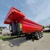 Semirremolque Volquete Trasero en U de 60 Toneladas Ejes 3/4 Cilindro Hidráulico Volquete para Contenedores Remolque para Transporte de Arena y Piedra Ventas Transfronterizas