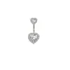 Nuevo Set de 5 Piezas de Amazon de Anillos para Ombligo con Circonita en Forma de Corazón, Tornillos de Acero Inoxidable para Piercing de Ombligo, Anillos para Ombligo de Mariposa y Corazón