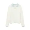 Ropa para Hombre Mtlclothes Estilo Coreano Falso Dos Piezas Empalmado Solapa Estilo Perezoso Algodón Puro Tejido Retorcido Suéter Casual