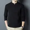 Douyin Live Roupa Íntima Masculina de Pelúcia Dupla Face Outono/Inverno Novo Estilo Amiga da Pele Quente Cor Pura Gola Gaivota Manga Longa Moletom
