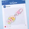 Lindo Llavero de Pez de Resina Colorido con Cristales Colgante Brillante de Bolsos de Verano Dulce y Fresco Venta al por Mayor