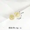 Collar Transfronterizo Chapado en Oro de 18 Quilates Estilo Europeo, Americano, Japonés y Coreano, Aretes de Zirconia Árbol de la Vida para Mujer, Joyería Versátil y Duradera