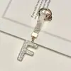 Pingente de chaveiro de carro com 26 letras em inglês cravejado de diamantes transfronteiriço, decoração de bolsa com strass de argila, atacado de chaveiro de celular